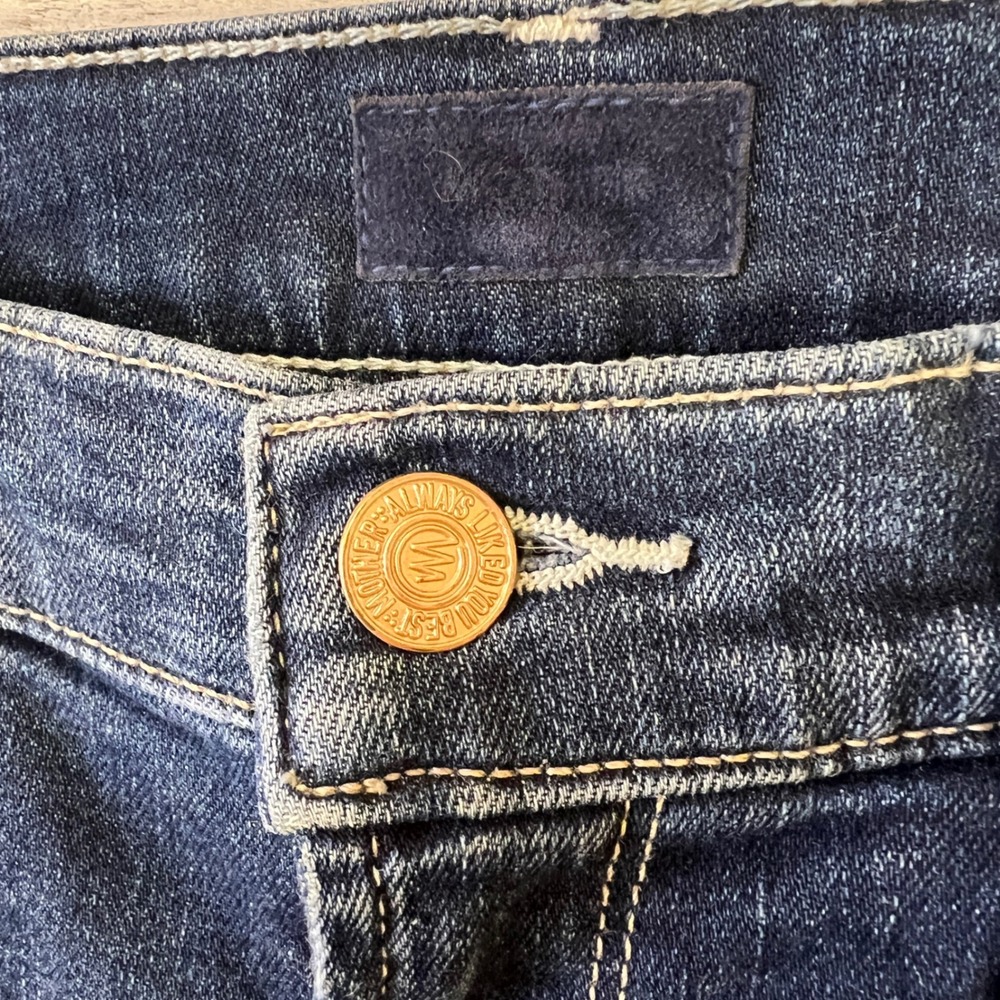 Mother The Mid Rise Dazzler Ankle Jeans On The Edge Dark Blue 1696-104 Size 26 - Picture 5 of 13